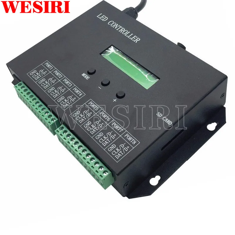 H803SA 8 портовый Автономный/sd карта полноцветный пиксельный контроллер 8192 пикселей
