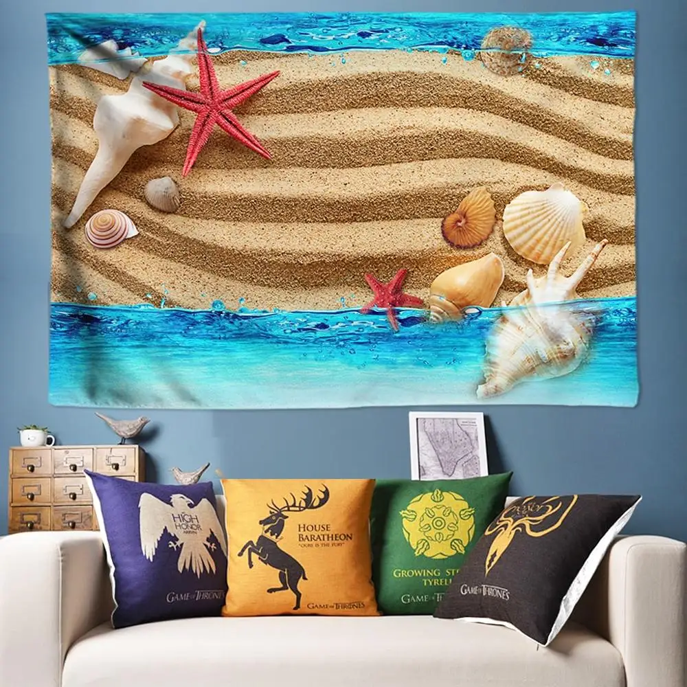 Blue Seawater Sand Painting Beach Tapestry Mandala 3D Wall Tapestry Conch Starfish Hippie Tapestry Boho Psychedelic Tapestries
Blue Seawater Sand Painting Beach Tapestry Mandala 3D Wall Tapestry Conch Starfish Hippie Tapestry Boho Psychedelic Tapestries