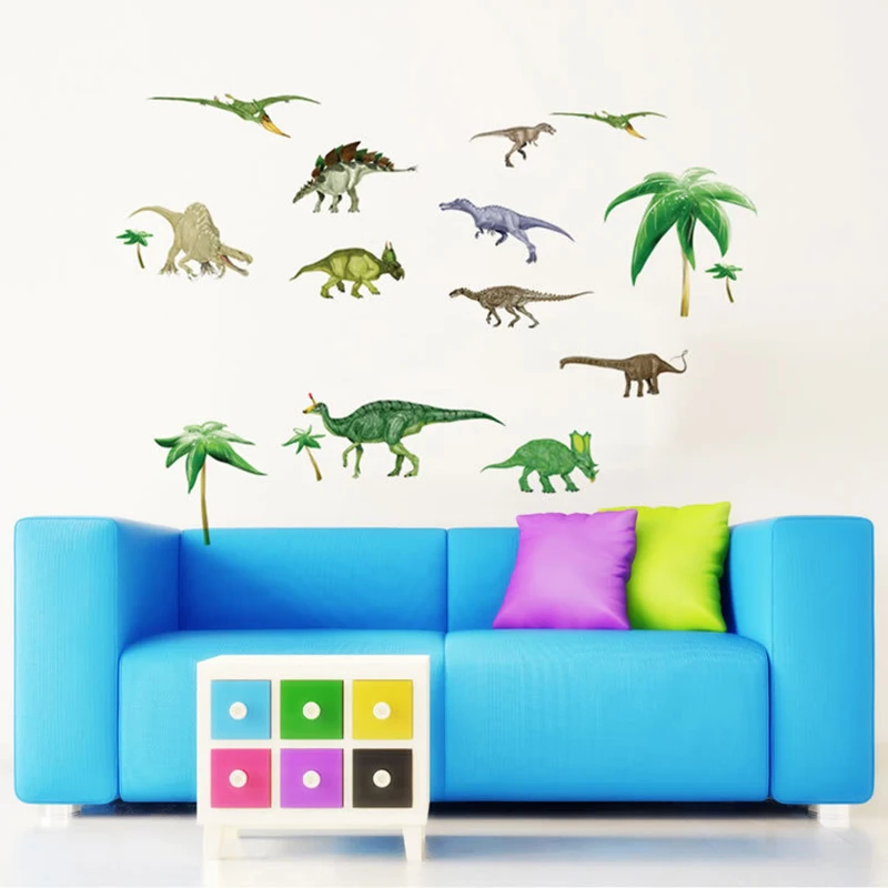 Zs виниловые наклейки на стену с динозавром декор для детской комнаты Декор дома