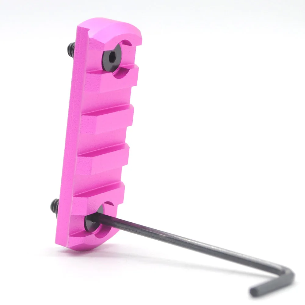 

Tatical Pink Anodized Aluminum 5 slots / 2.2'' inch Picatinny/Weaver Rail Section Segment For Keymod Handguard System