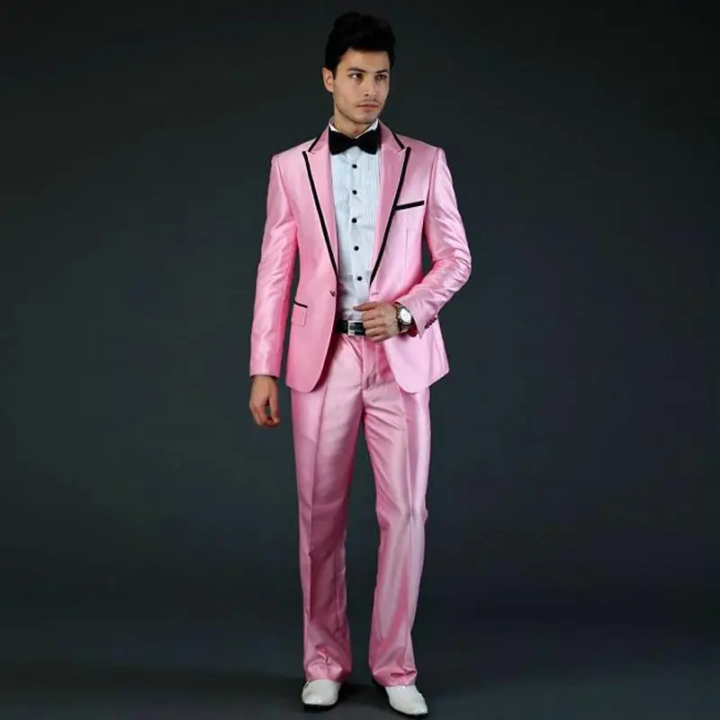 Latest Coat Pant Design Hot Pink Satin Trim Men Suit Slim Fit 2 Piece Tuxedo Custom Party Prom Suits Terno Masculino Jacket+Pant
Latest Coat Pant Design Hot Pink Satin Trim Men Suit Slim Fit 2 Piece Tuxedo Custom Party Prom Suits Terno Masculino Jacket+Pant