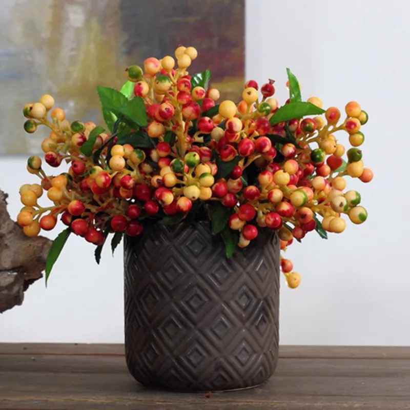 12pcs 22cm Fruit Branch Expensive Highly Imitated Tasteful Ceremonies Decorate Room Simulation Flower Decoration Pleasurable
12pcs 22cm Fruit Branch Expensive Highly Imitated Tasteful Ceremonies Decorate Room Simulation Flower Decoration Pleasurable