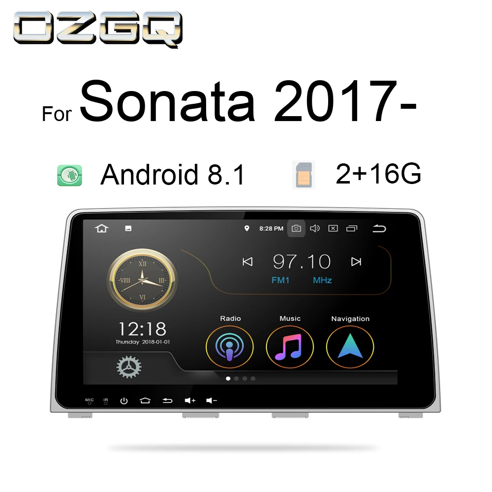 OZGQ радио автомобиль Android 8 1 9 0 система PX30 ''экран мультимедиа для Hyundai 9th Sonata 2017