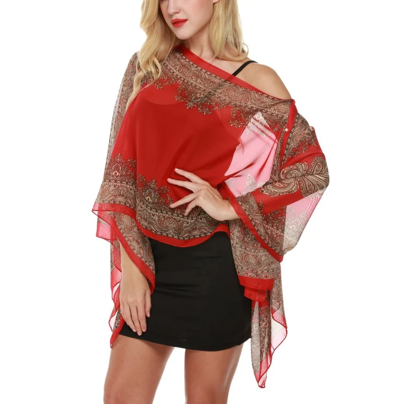 Summer Sexy Tops Vintage Print Chiffion Beachwear Bikini Cover Up Top Women Blouse Shirt Women Clothes
Summer Sexy Tops Vintage Print Chiffion Beachwear Bikini Cover Up Top Women Blouse Shirt Women Clothes