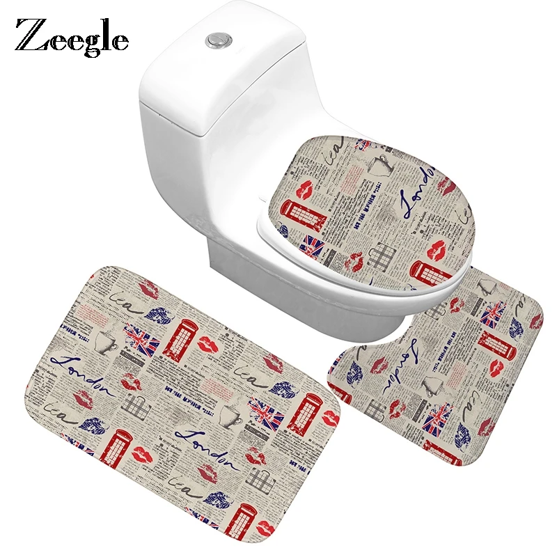 Zeegle 3Pcs/Set Bathroom Mat Set Colorful Floor Rugs Cushion Toilet Seat Cover Absorbent Bathroom Carpet Bath Mat
Zeegle 3Pcs/Set Bathroom Mat Set Colorful Floor Rugs Cushion Toilet Seat Cover Absorbent Bathroom Carpet Bath Mat