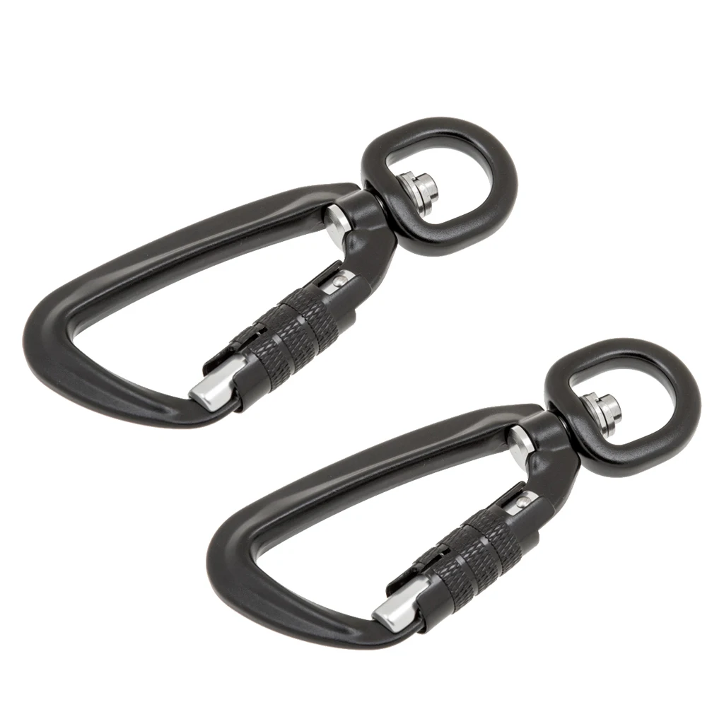 2Pcs 360º Swivel Rotating Self-Locking Carabiner Dog Hook Lead Clip For Outdoor Camping Hiking Hanging Keychain Hammock
2Pcs 360º Swivel Rotating Self-Locking Carabiner Dog Hook Lead Clip For Outdoor Camping Hiking Hanging Keychain Hammock