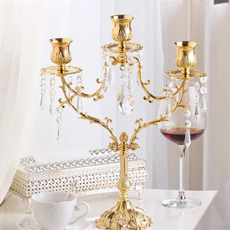 Hot sale 3 arm Iron art Crystal Candlestick Creative Table Decoration candelabros wedding centerpieces Candle Holders
Hot sale 3 arm Iron art Crystal Candlestick Creative Table Decoration candelabros wedding centerpieces Candle Holders