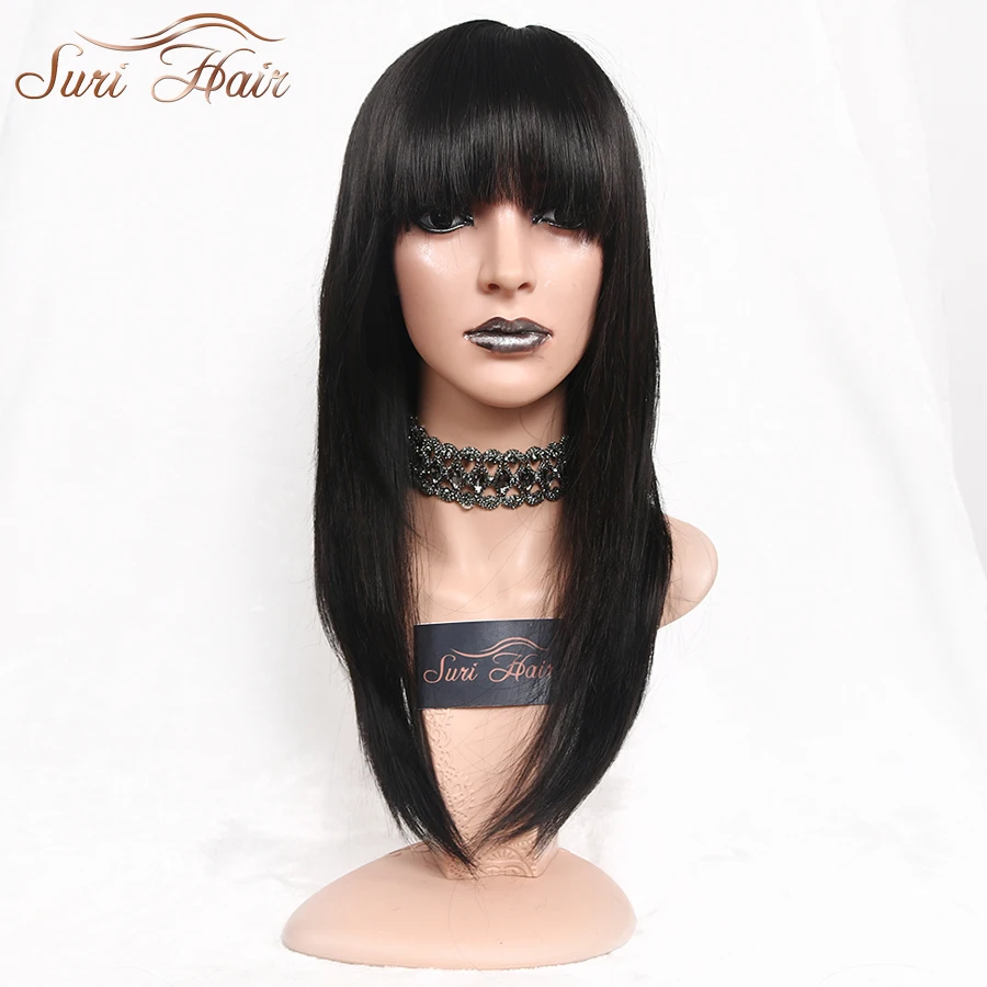Suri Hair Black Straight Wig With Bangs African American Long Synthetic Wig Heat Resistant For Women 22 inch
Suri Hair Black Straight Wig With Bangs African American Long Synthetic Wig Heat Resistant For Women 22 inch