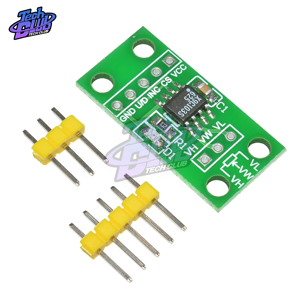 DC3V-5V X9C103S Digital Potentiometer Board Module for Arduino 10K Span Potentiometer Diy KIT Electronic PCB Board
DC3V-5V X9C103S Digital Potentiometer Board Module for Arduino 10K Span Potentiometer Diy KIT Electronic PCB Board