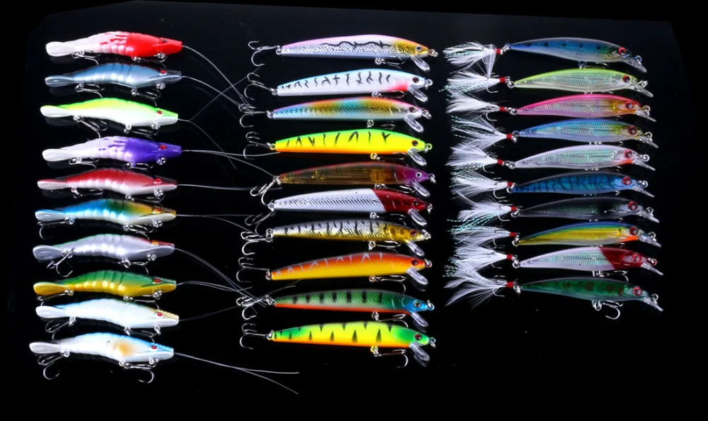 30pcs/lot Mixed 7 style fishing lures set Minnow/ Crankbait /Spinner bait /Swimbait/ Vib /wobbler artificial bait pesca tackle
30pcs/lot Mixed 7 style fishing lures set Minnow/ Crankbait /Spinner bait /Swimbait/ Vib /wobbler artificial bait pesca tackle