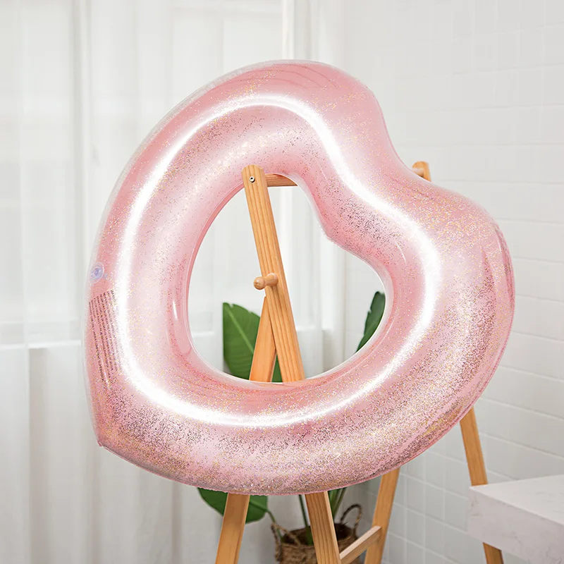 90/120cm Giant Inflatable Rose Gold Sequins Heart Swimming Ring Laps Pool Party Lifebuoy Float Mattress Swimming Circle
90/120cm Giant Inflatable Rose Gold Sequins Heart Swimming Ring Laps Pool Party Lifebuoy Float Mattress Swimming Circle