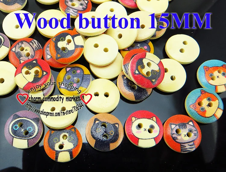 100PCS 15MM color cat painting wooden buttons sewing clothes boots coat accessory MCB-958
100PCS 15MM color cat painting wooden buttons sewing clothes boots coat accessory MCB-958