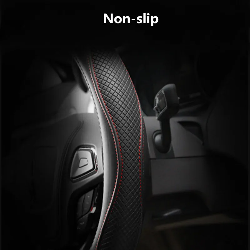 Genuine Leather Car Steering Wheel Cover of Case Sport Auto Black Red Steering-Wheel Covers For BMW KIA HONDA HYUNDAI NISSAN
Genuine Leather Car Steering Wheel Cover of Case Sport Auto Black Red Steering-Wheel Covers For BMW KIA HONDA HYUNDAI NISSAN