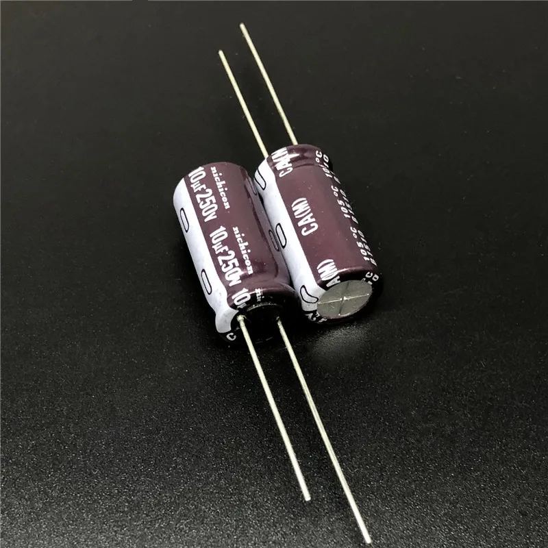 5pcs/50pcs 10uF 250V NICHICON CA Series 10x20mm High ripple current Long Life 250V10uF Aluminum Electrolytic Capacitor
5pcs/50pcs 10uF 250V NICHICON CA Series 10x20mm High ripple current Long Life 250V10uF Aluminum Electrolytic Capacitor