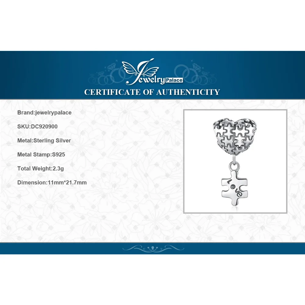 JewelryPalace Jigsaw Puzzle 925 Sterling Silver Beads Charms Silver 925 Original For Bracelet Silver 925 original Jewelry Making
JewelryPalace Jigsaw Puzzle 925 Sterling Silver Beads Charms Silver 925 Original For Bracelet Silver 925 original Jewelry Making