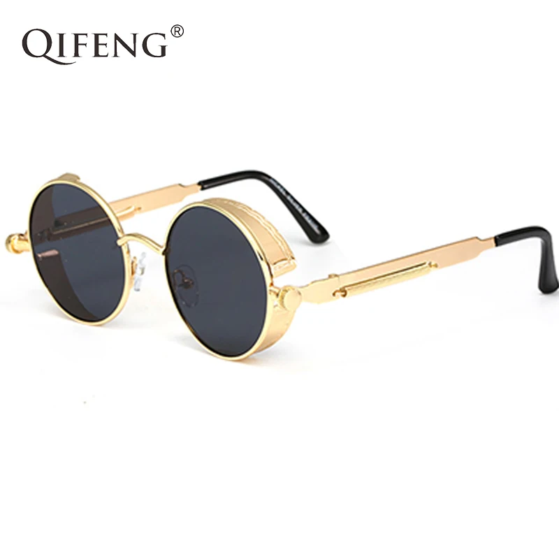 QIFENG Steampunk Goggles Sunglasses Men Women Brand Designer Vintage Round Sun Glasses For Retro UV400 Female Male Oculos QF025
QIFENG Steampunk Goggles Sunglasses Men Women Brand Designer Vintage Round Sun Glasses For Retro UV400 Female Male Oculos QF025