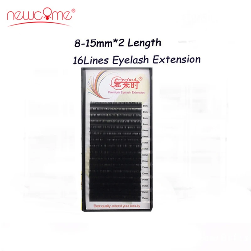 NEWCOME 16 Lines Mix length in One Tray Individual Eyelash Natural False Eyelash Extension 100% Hand Made Eye Lashes for Makeup
NEWCOME 16 Lines Mix length in One Tray Individual Eyelash Natural False Eyelash Extension 100% Hand Made Eye Lashes for Makeup
