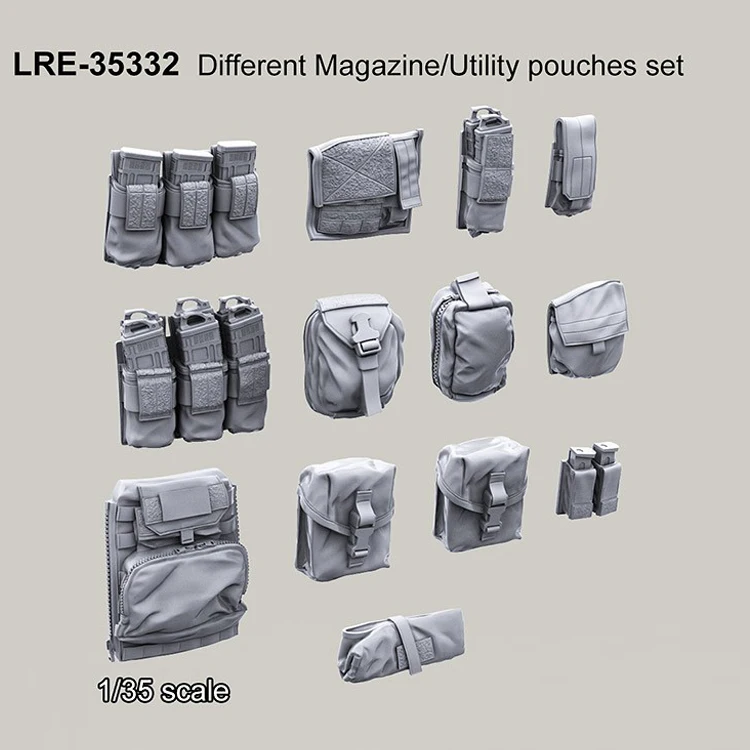 1/35 Different Magazine/Utility pouches set, Resin Model soldier GK, Unassembled and unpainted kit
1/35 Different Magazine/Utility pouches set, Resin Model soldier GK, Unassembled and unpainted kit