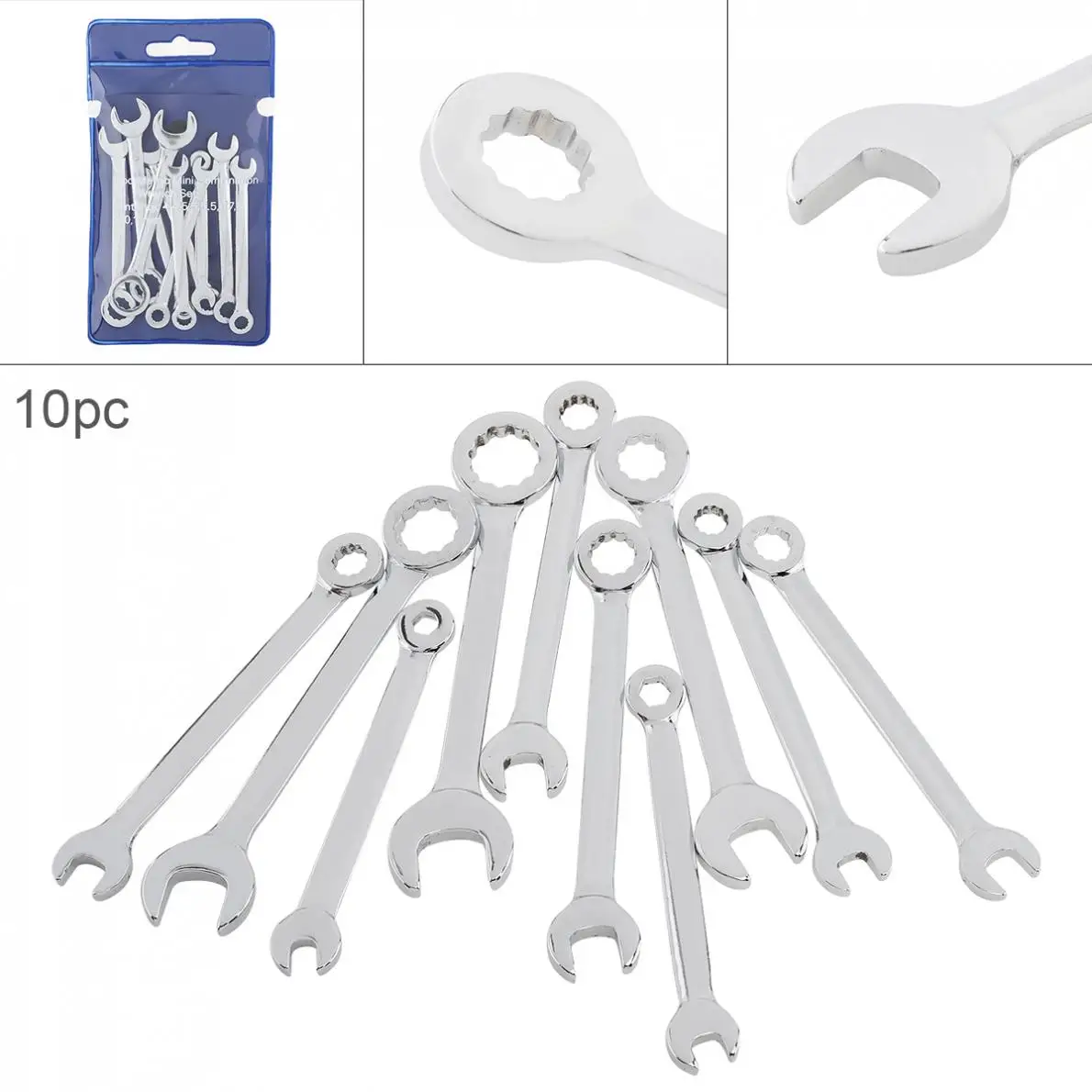 10pcs/lot Durable 4-11mm Mini Portable Metric Tool Steel Dual-purpose Wrench with Opening Head and Plum Blossom Head
10pcs/lot Durable 4-11mm Mini Portable Metric Tool Steel Dual-purpose Wrench with Opening Head and Plum Blossom Head