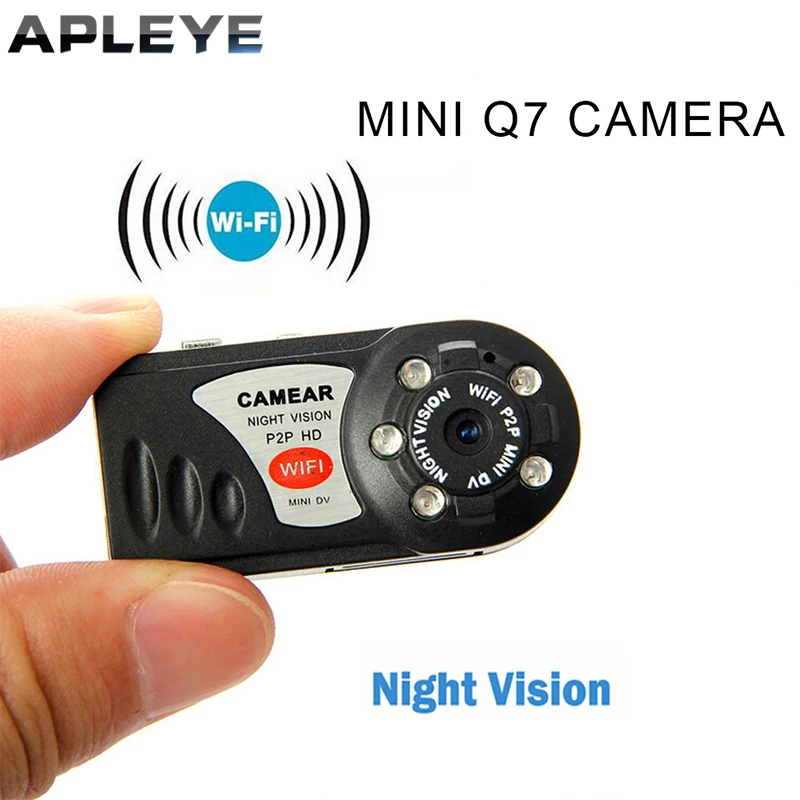 Apleye Q7 Mini Wi Fi DVR P2P Беспроводной IP Камера видео Регистраторы инфракрасный Ночное