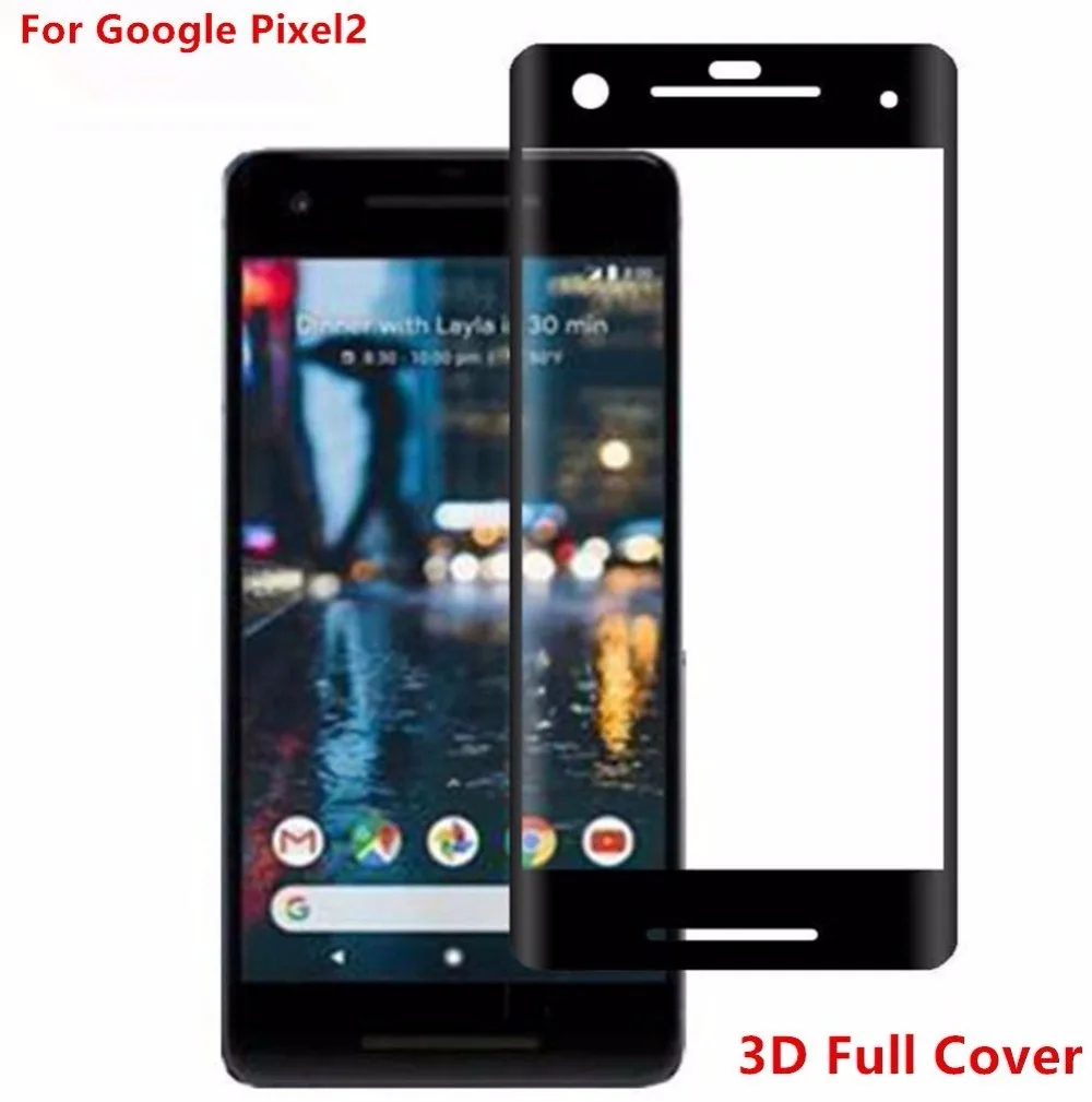 Для Google Pixel 2 Стекло XL 3D изогнутый полноразмерный защитный экран 9H из закаленного