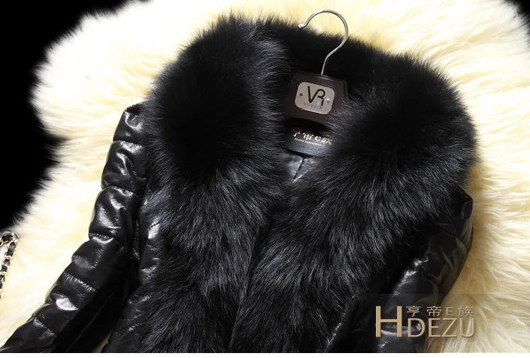 Winter New Slim Imitation Fox fur Collar Sheep Skin Women's Coat | Женская одежда