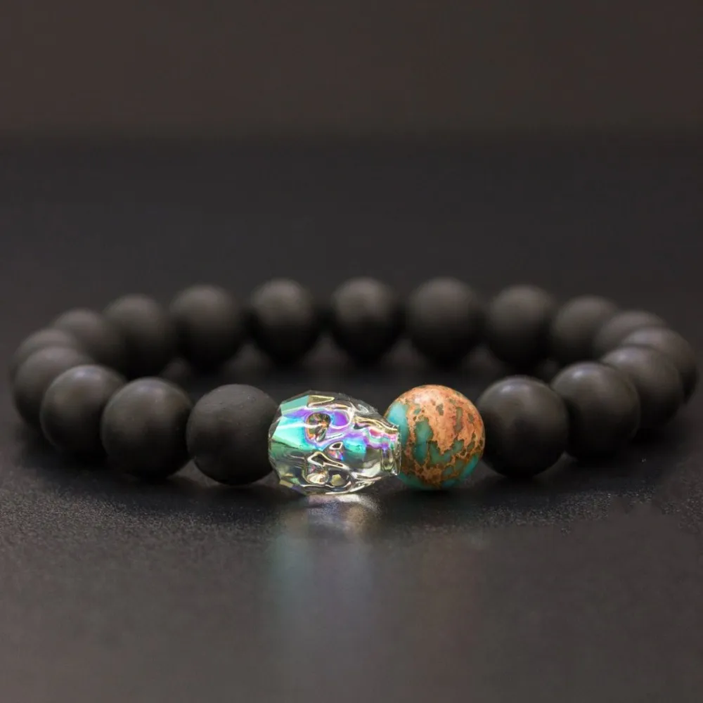 Ms Betti Hiphop Skull Crystal Bracelet For Women Men Matt Black Onyx Blue Emperor Bracelet Father's Valentine's Day
Ms Betti Hiphop Skull Crystal Bracelet For Women Men Matt Black Onyx Blue Emperor Bracelet Father's Valentine's Day