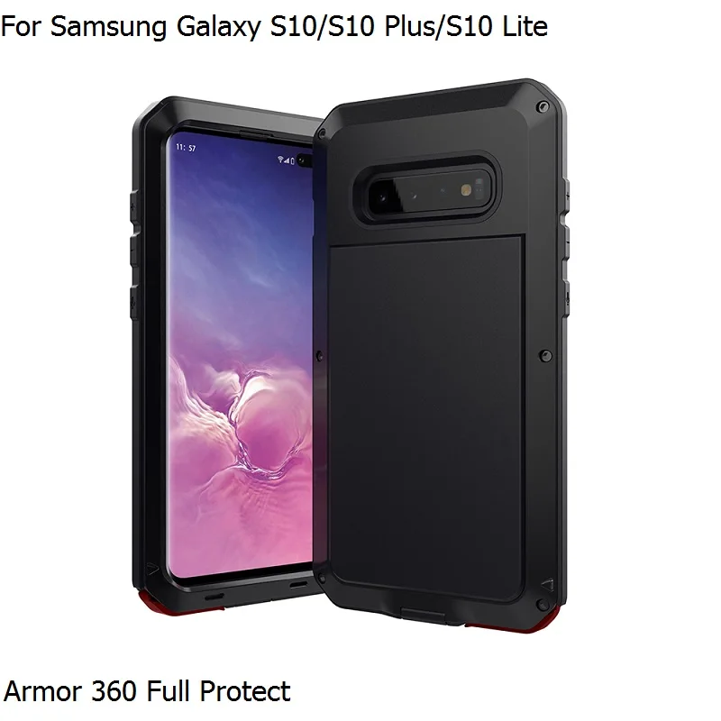Броня 360 полная защита металлический алюминий для Samsung Galaxy S10 Plus Coque Lite чехол