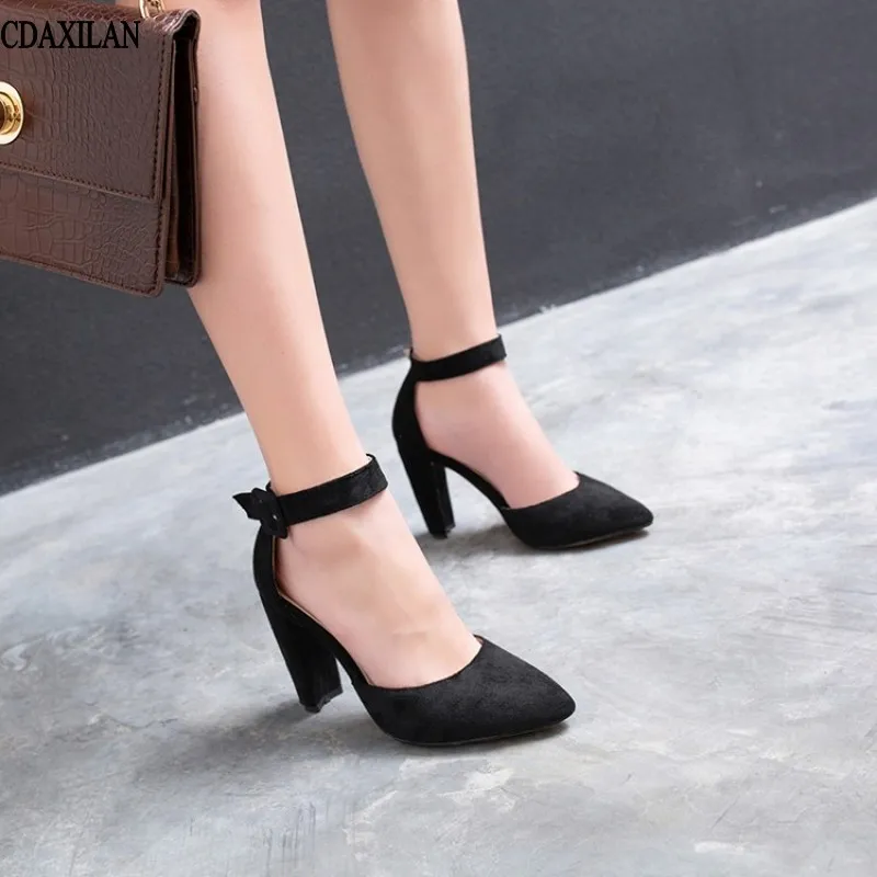 CDAXILAN new arrivals sandals women kid suede ankle-wrap high heel buckle pointed toe sandal ladies summer party dancing shoes
CDAXILAN new arrivals sandals women kid suede ankle-wrap high heel buckle pointed toe sandal ladies summer party dancing shoes