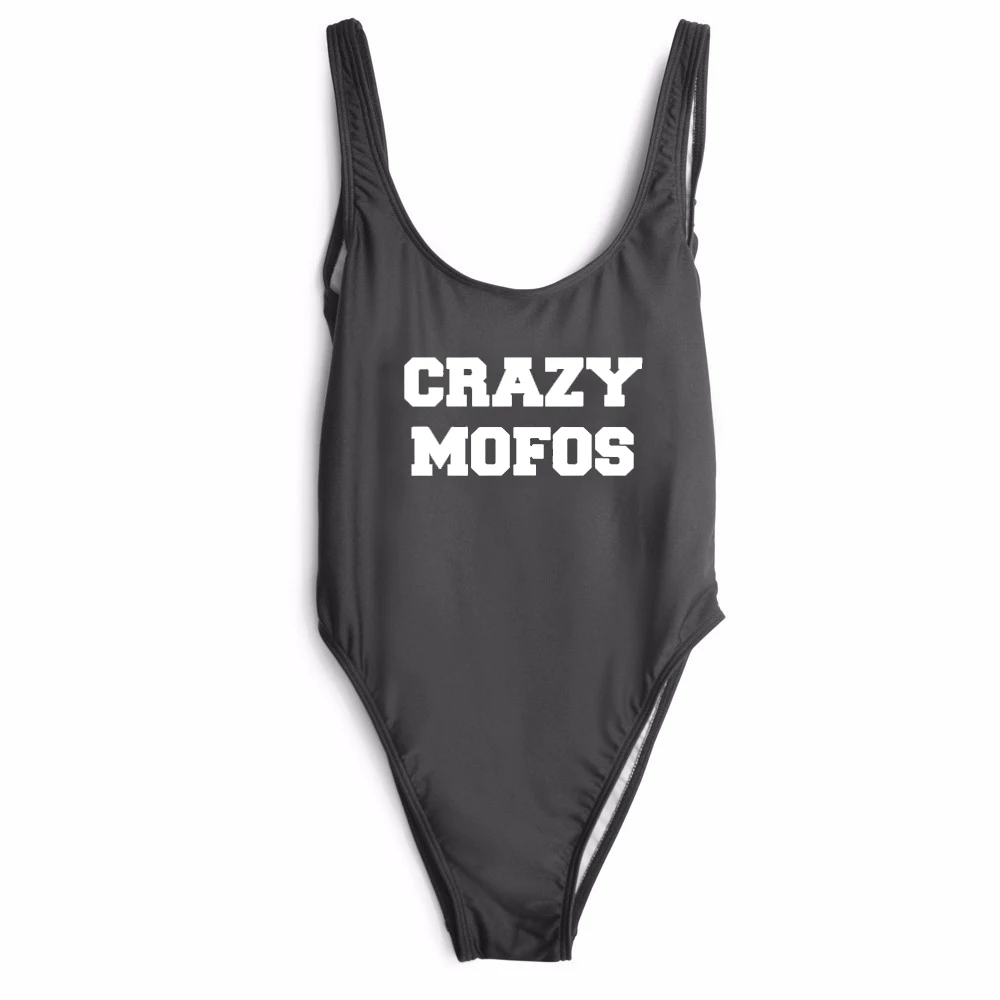CRAZY MOFOS funny customize one piece suits open low back bodysuit high waist jumpsuit backless bathing suit high cut swimwear
CRAZY MOFOS funny customize one piece suits open low back bodysuit high waist jumpsuit backless bathing suit high cut swimwear