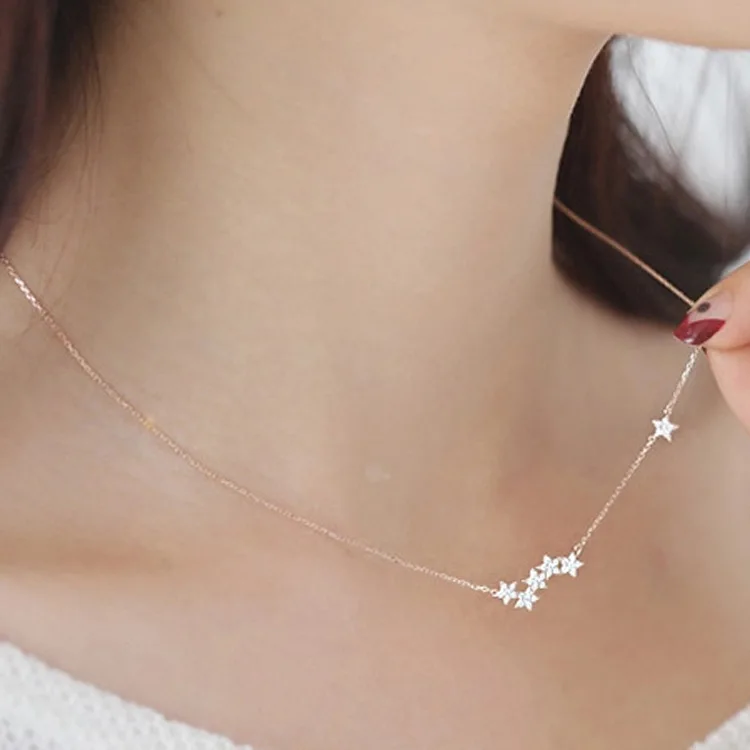 925 Sterling Silver Crystal Stars Necklaces & Pendant Statement Necklace for Women
925 Sterling Silver Crystal Stars Necklaces & Pendant Statement Necklace for Women