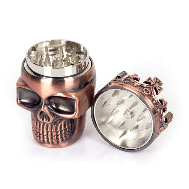 Tobacco Grinder Smoke Grinders Punk Ghost Head Skull Style Plastic Herb Crusher 3-Layer Metal Toothed Hammer Hot | Автомобили и