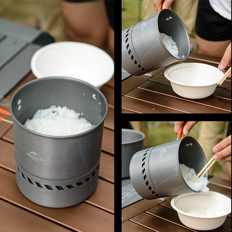 Naturehike 1.5L Heat Exchanger Camping Kettle Folding Soup Pot Picnic Cookware Outdoor Bowl and Spoon Lightweight 317g
Naturehike 1.5L Heat Exchanger Camping Kettle Folding Soup Pot Picnic Cookware Outdoor Bowl and Spoon Lightweight 317g