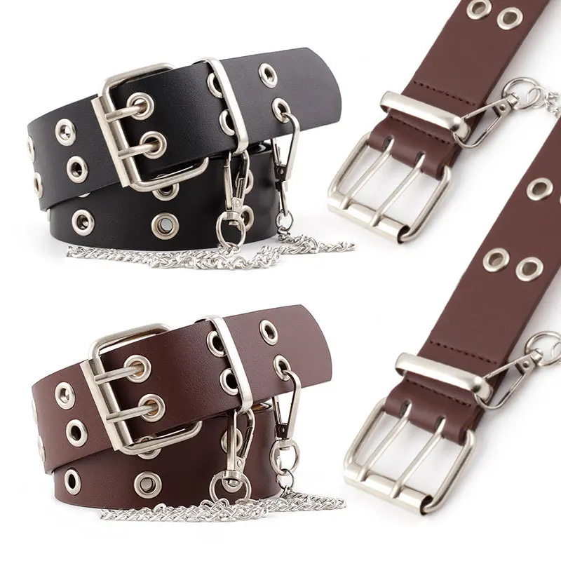 New punk wind belt female Korean version of jeans fashion decorative eyelet chain
New punk wind belt female Korean version of jeans fashion decorative eyelet chain