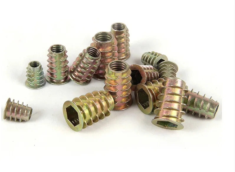 50Pcs M4 M5 M6 M8 Zinc Alloy Thread For Wood Insert Nut Flanged Hex Drive Head Furniture Nuts
50Pcs M4 M5 M6 M8 Zinc Alloy Thread For Wood Insert Nut Flanged Hex Drive Head Furniture Nuts