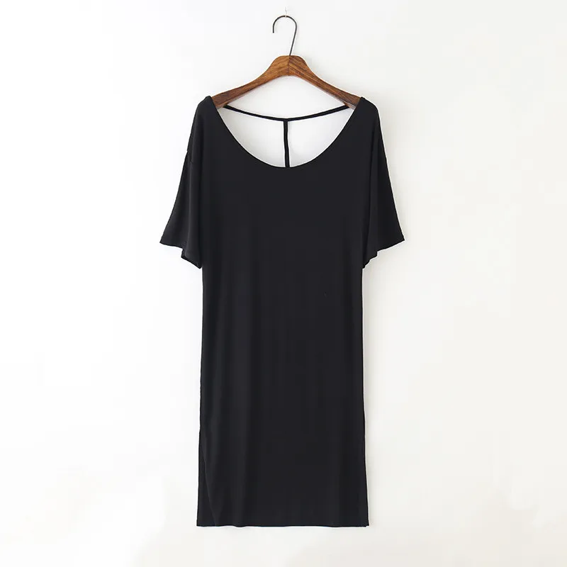 Plus size women nightgowns sexy brief causal sleep dress round neck modal material loose knee length softy sleep dress for lady
Plus size women nightgowns sexy brief causal sleep dress round neck modal material loose knee length softy sleep dress for lady