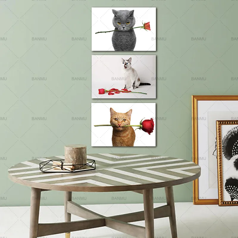 Canvas Painting Picture Animal Modular Paintings On The Wall Home Decor Cat Rose Flower Wall Art Canvas Kids Room
Canvas Painting Picture Animal Modular Paintings On The Wall Home Decor Cat Rose Flower Wall Art Canvas Kids Room