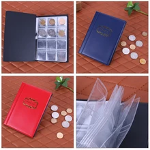 Retro 120 Pockets Coins Holders Album Book Collecting Money Organizer Storage Bags Money Pockets Album Coin Storage Book
