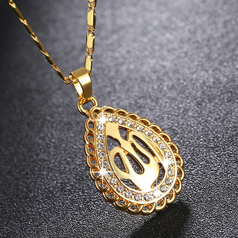 SONYA Arabic Islamic Religious Women God Allah Gold-color Rhinestone Pendant Necklace Jewelry Muslim Ramadan Gift
SONYA Arabic Islamic Religious Women God Allah Gold-color Rhinestone Pendant Necklace Jewelry Muslim Ramadan Gift