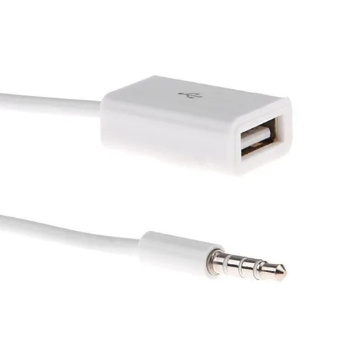 Новинка 3 5 мм штекер AUX аудио разъем к USB 2 0 гнездовой кабель адаптер Шнур