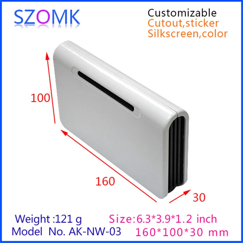 ABS Network Plastic enclosure for electronics project (5 pcs) 160*100*30mm szomk plastic router housing enclosures control box
ABS Network Plastic enclosure for electronics project (5 pcs) 160*100*30mm szomk plastic router housing enclosures control box