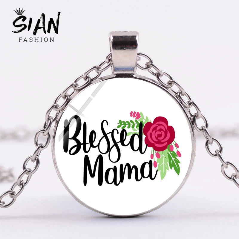 Азиатских модные Blessed Mama и I Love Papa буквы ожерелье с серебряным покрытием цепочка подвеской в форме ювелирные