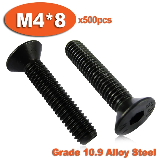 500pcs DIN7991 M4 x 8 Grade 10.9 Alloy Steel Screw Hexagon Hex Socket Countersunk Head Cap Screws
500pcs DIN7991 M4 x 8 Grade 10.9 Alloy Steel Screw Hexagon Hex Socket Countersunk Head Cap Screws