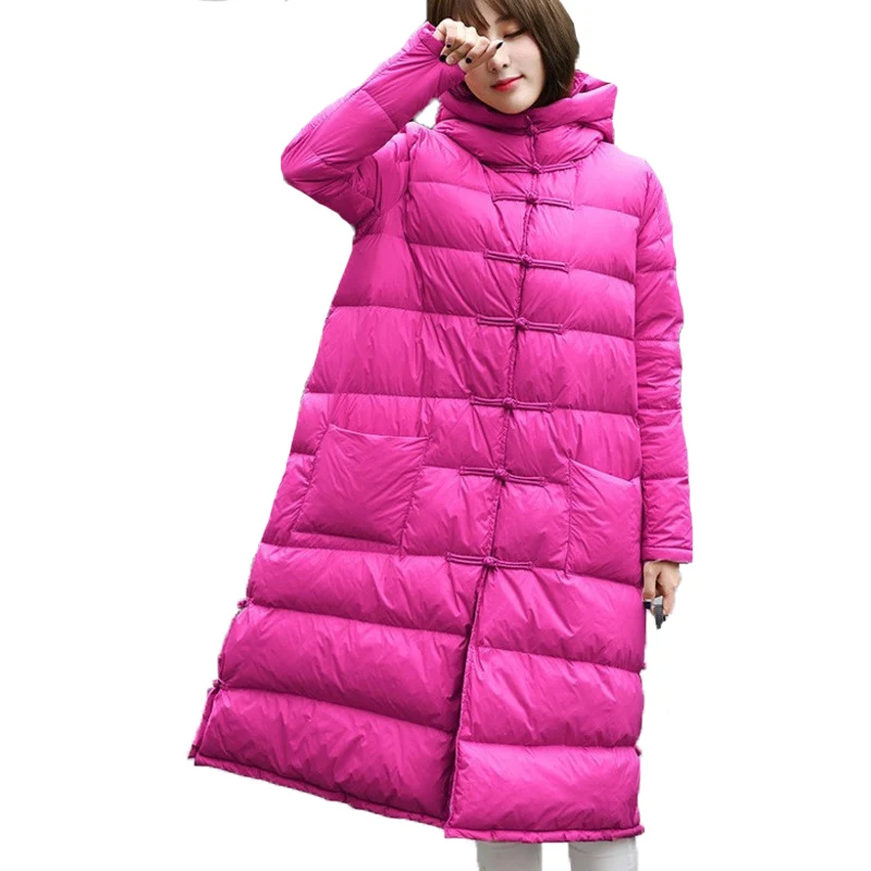Winter Coat Women Clothes White Duck Down Jacket Long Light Vintage Chinese National Style 1 Loose Snow Outerwear A800
Winter Coat Women Clothes White Duck Down Jacket Long Light Vintage Chinese National Style 1 Loose Snow Outerwear A800