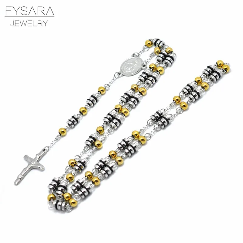FYSARA Beads Cross Pendants Necklace For Men Religious Jewelry Christian Long Necklace Saint Benedict Rosary Pray Necklaces
FYSARA Beads Cross Pendants Necklace For Men Religious Jewelry Christian Long Necklace Saint Benedict Rosary Pray Necklaces