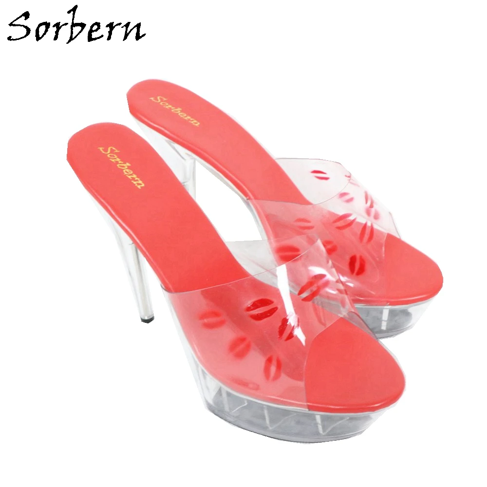 Sorbern Women Summer Style Slippers Plus Size Adult Outside Slides 15cm Clear Heels Slippers Women New Shoes Woman 2019
Sorbern Women Summer Style Slippers Plus Size Adult Outside Slides 15cm Clear Heels Slippers Women New Shoes Woman 2019