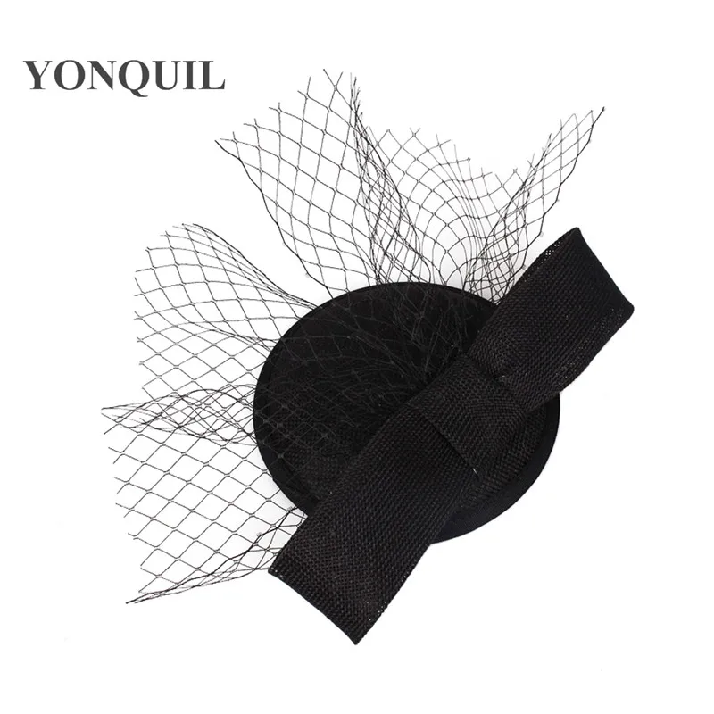 Elegant Imitation Sinamay Fascinators Base with Veils Wedding Headwear Occasion Church Hats Black Hair Accessories 17 Colors
Elegant Imitation Sinamay Fascinators Base with Veils Wedding Headwear Occasion Church Hats Black Hair Accessories 17 Colors
