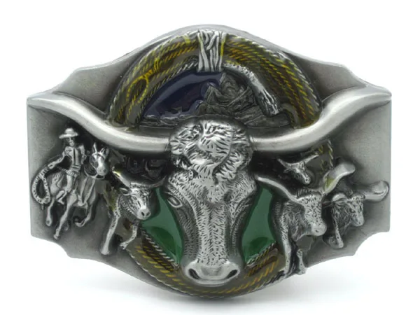 Лонгхорн бык западное родео Пряжка ремня|belt buckle|belt buckle westernwestern belt |