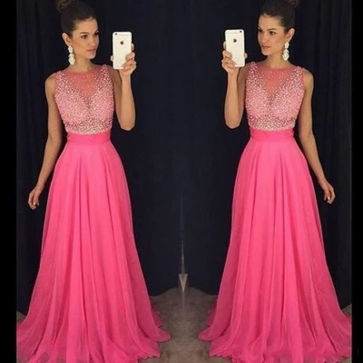 vestidos de noiva Scoop Chiffon Long Evening Dresses 2020 Beaded Sheer Neck Fashion Prom Dresses Evening Gowns robe de soriee
vestidos de noiva Scoop Chiffon Long Evening Dresses 2020 Beaded Sheer Neck Fashion Prom Dresses Evening Gowns robe de soriee