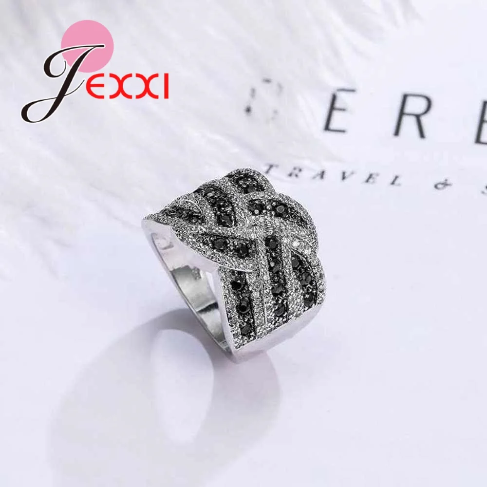 New Arrival White Black Crystal Zircon Inlay Women Wedding Ring 925 Sterling Silver Jewelry Rings Size 6 7 8 9 10
New Arrival White Black Crystal Zircon Inlay Women Wedding Ring 925 Sterling Silver Jewelry Rings Size 6 7 8 9 10